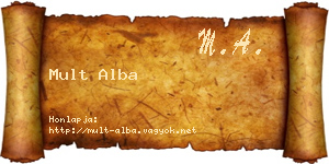 Mult Alba névjegykártya